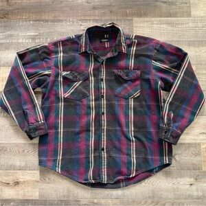 CODET Men's Multicolor Plaid Shirt size large
